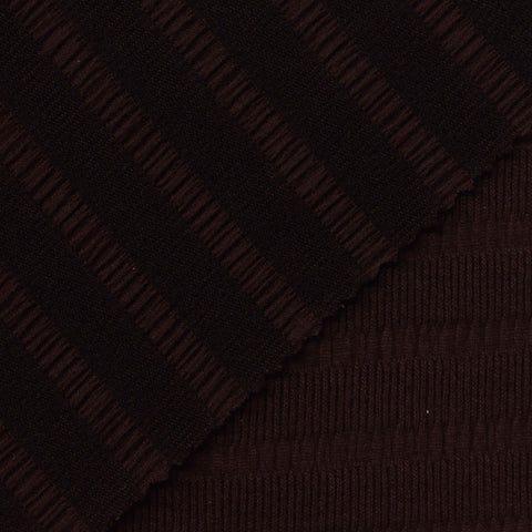 Dark Brown Tone-on-Tone Crepe, Polyester
