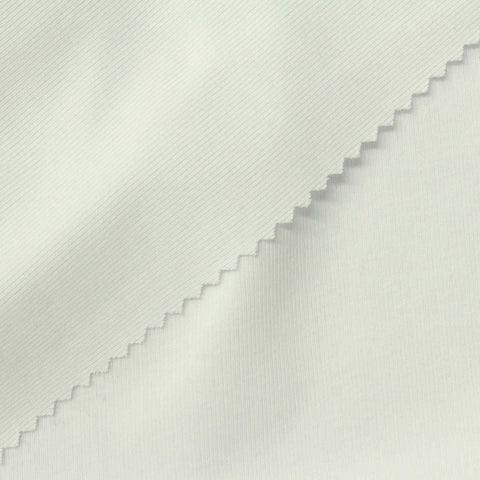 Off-White Rib Knit, Cotton-Poly