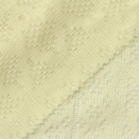Off-White Openwork Pointelle Knit, Polyester