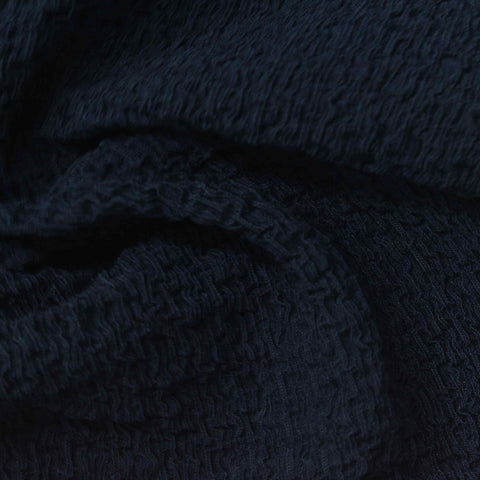 Polyester Stretch Warp Knit Fabric, 200 gsm, 140 cm — Navy