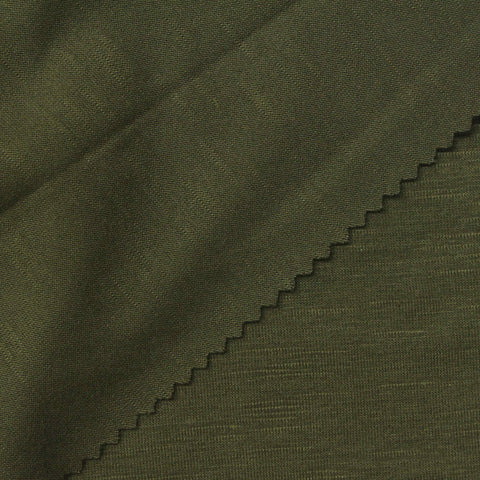 Dark Green Marl Jersey Knit, Viscose, 230 gsm