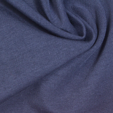 Cotton Stretch French Terry Fabric, 320 gsm, 185 cm — Navy