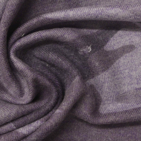 Purple Heathered-Marl Chunky Knit, Viscose-Poly, 275 gsm