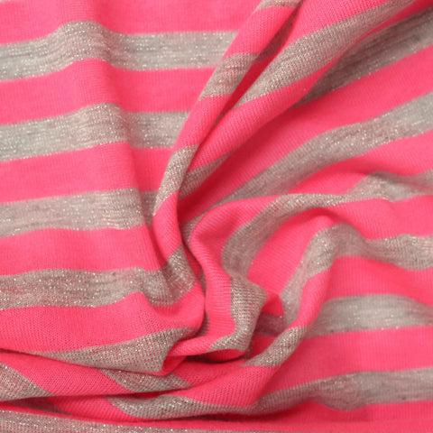 Pink Vertical-Stripe Knit, Polyester