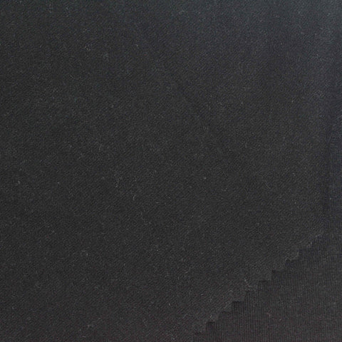 Viscose Stretch Jersey Knit Fabric, 305 gsm, 170 cm — Black