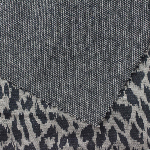 Dark Grey Animal Print Jacquard, Polyester