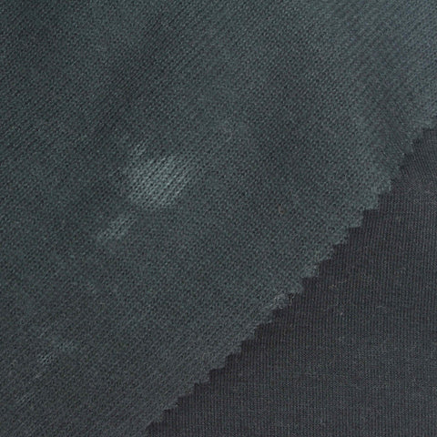 Dark Charcoal Rib Knit, Cotton-Poly