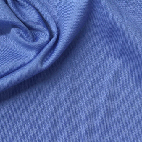 Brushed Polyester Stretch Interlock Knit Fabric, 242 gsm — Blue
