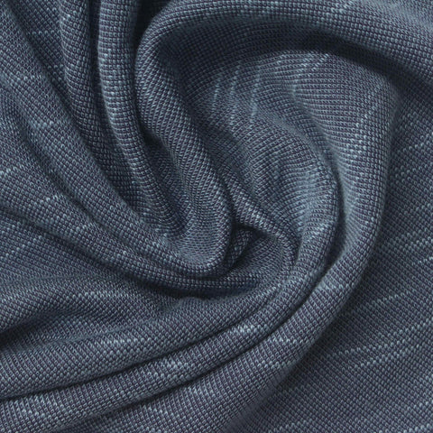 Blue Marl Piqué Knit, Viscose-Poly