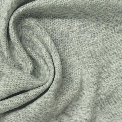 Light Grey Marl Rib Knit, Cotton