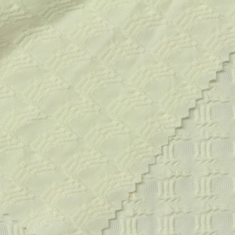 Khaki Geometric Warp Knit, Spandex