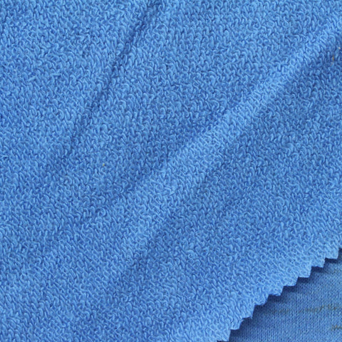 Blue Marl French Terry, Cotton, 277 gsm