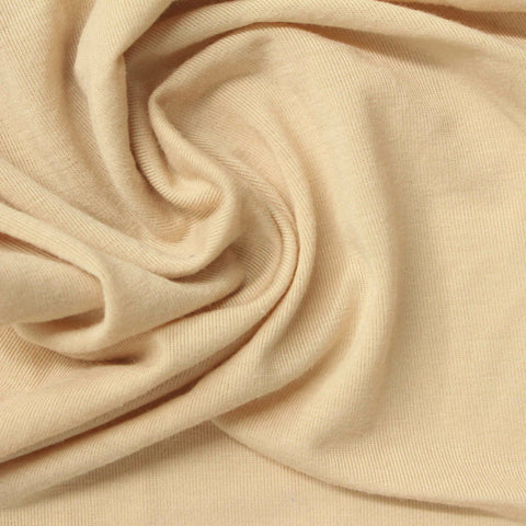 Polyester Viscose Stretch Jersey Knit Fabric, 150 gsm, 157 cm — Beige