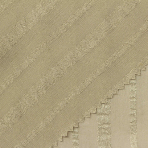 Beige Vertical-Stripe Chiffon, Polyester