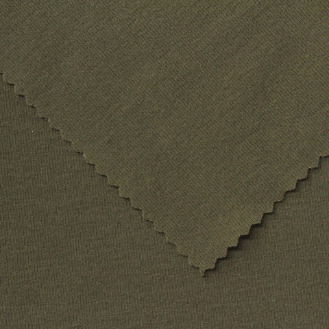 Dark Olive Rib Knit, Poly-Tencel Lyocell