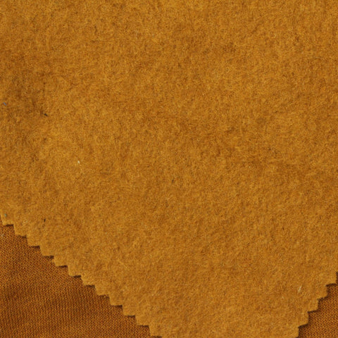 Brushed Polyester Cotton French Terry Fabric, 250 gsm, 180 cm — Orange
