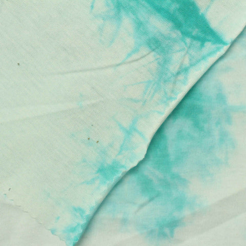 Teal Abstract Jersey Knit, Cotton, 170 gsm
