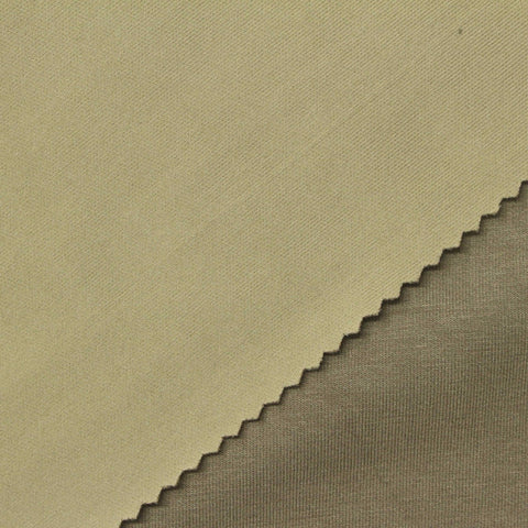 Viscose Polyester Stretch Scuba Knit Fabric, 270 gsm, 160 cm — Khaki