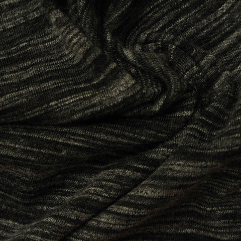 Dark Grey Marl Chunky Knit, Poly-Viscose, 204 gsm