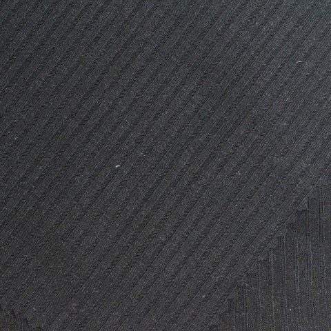 Dark Grey Pinstripe Rib Knit, Poly-Viscose