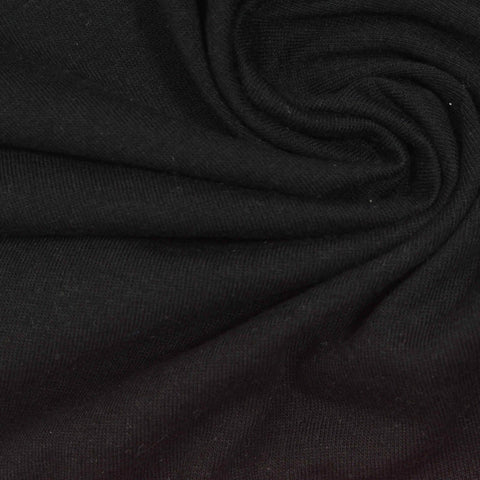 Cotton Polyester Jersey Knit Fabric, 150 gsm, 180 cm — Black