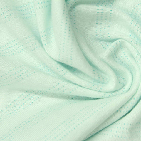 Light Mint Stripes French Terry, Cotton