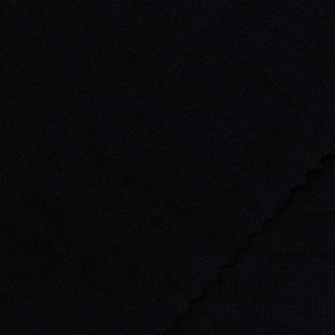 Polyester Jersey Knit Fabric, 140 gsm, 150 cm — Black