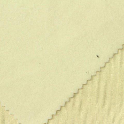 Brushed 100% Polyester French Terry Fabric, 260 gsm, 170 cm — Yellow