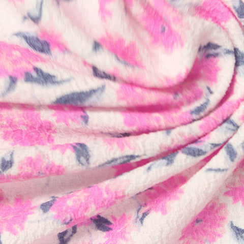 Pink Flowers Crepe