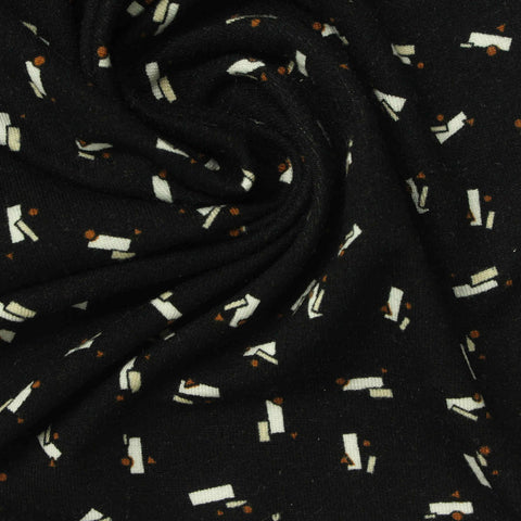 Cream Abstract Knit, Viscose