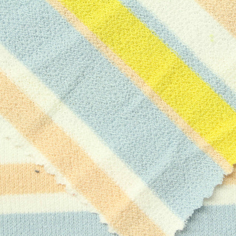 Yellow Horizontal-Stripe French Terry, Poly-Viscose