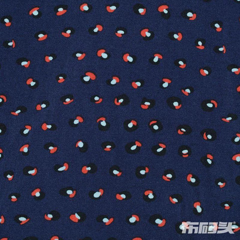 Black Animal Print Woven, Viscose, 140 gsm