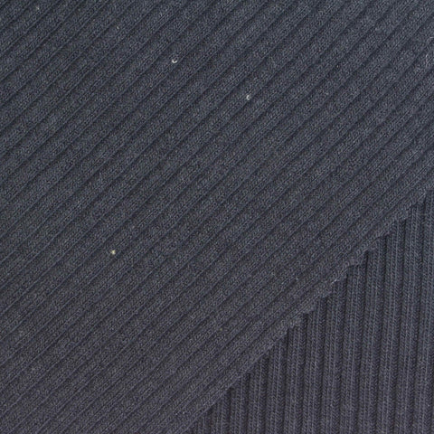 Charcoal Rib Knit, Cotton-Viscose