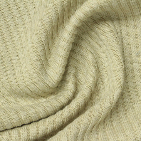 Polyester Stretch Rib Knit Fabric, 340 gsm, 165 cm — Khaki