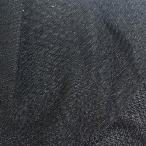 Brushed Polyester Stretch Chunky Knit Fabric, 220 gsm — Black