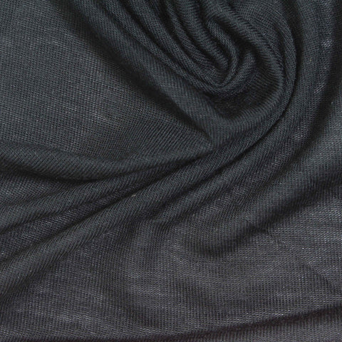 Dark Grey Marl Jersey Knit, Viscose-Acrylic