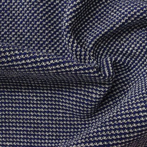 Jacquard Chunky Knit Fabric, 400 gsm, 155 cm — Navy