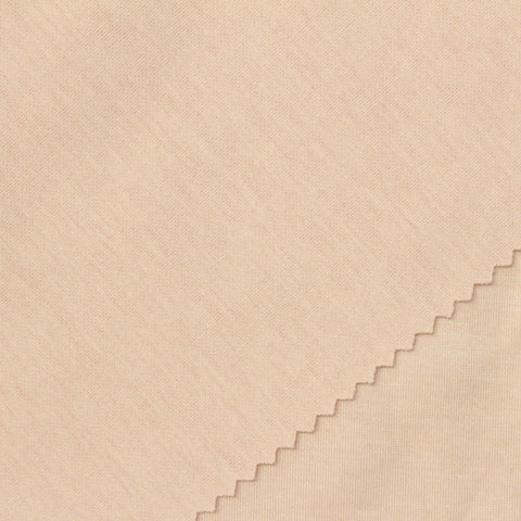 Tencel Lyocell Polyester Stretch Interlock Knit Fabric, 220 gsm, 160 cm — Beige, ref EF-270730