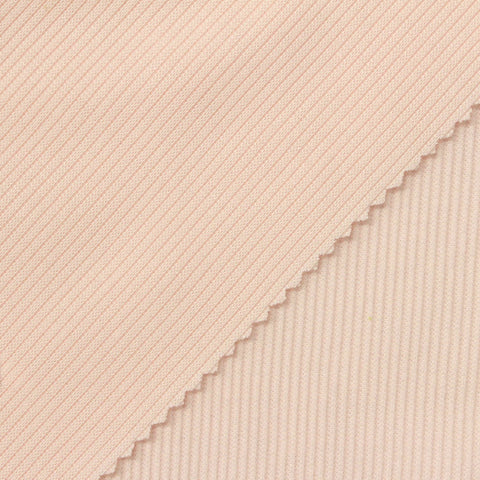 Polyester Stretch Rib Knit Fabric, 280 gsm, 140 cm — Beige, ref EF-265925