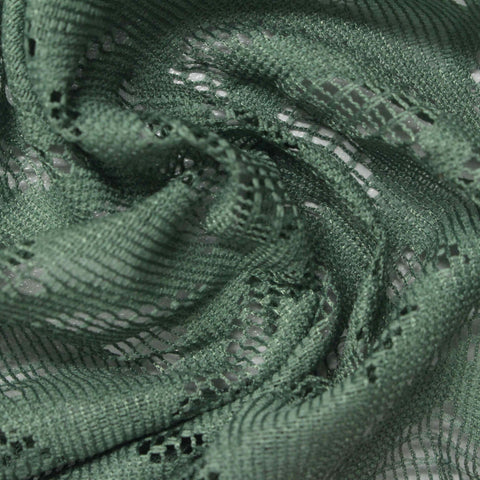 Green Floral Lace, Polyester