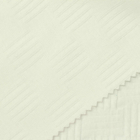 Off-White Geometric Jacquard, Polyester, 226 gsm