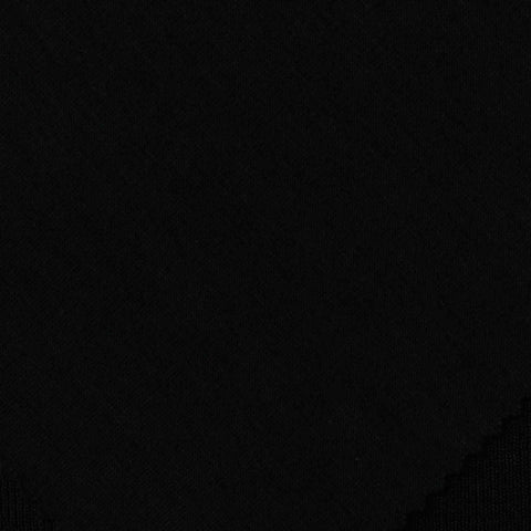 Polyester Stretch Rib Knit Fabric, 340 gsm, 180 cm — Black