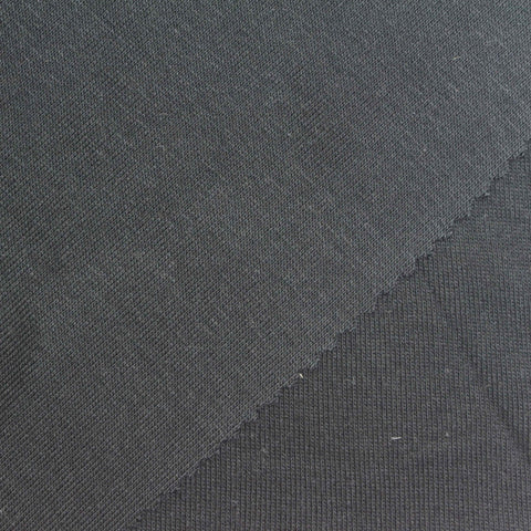 Black Rib Knit, Cotton-Poly