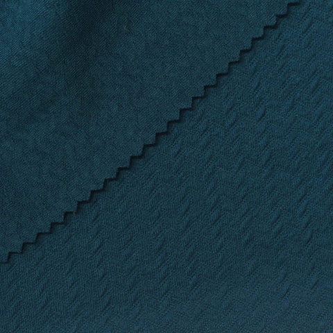 Teal Tone-on-Tone Jacquard, Polyester, 214 gsm