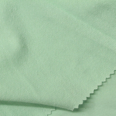 Polyester Cotton French Terry Fabric, 250 gsm, 165 cm — Green