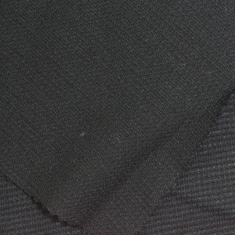 Charcoal Micro-Square Waffle Knit, Poly-Cotton