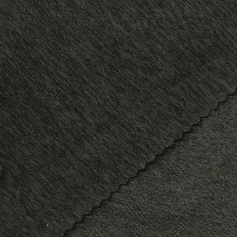 Dark Green Marl Milk Silk Knit, Polyester, 180 gsm