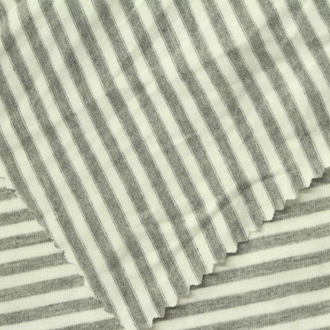 Grey Diagonal-Stripe Jersey Knit, Poly-Viscose