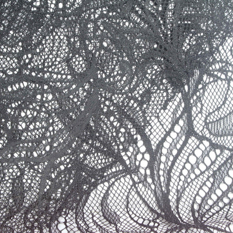 Charcoal Floral Lace, Nylon