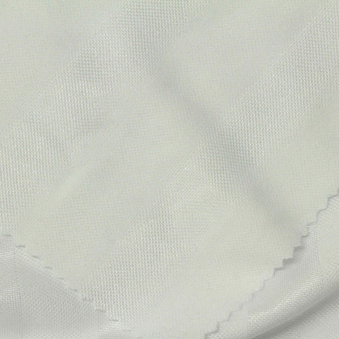 White Vertical-Stripe Jacquard, Polyester, 200 gsm
